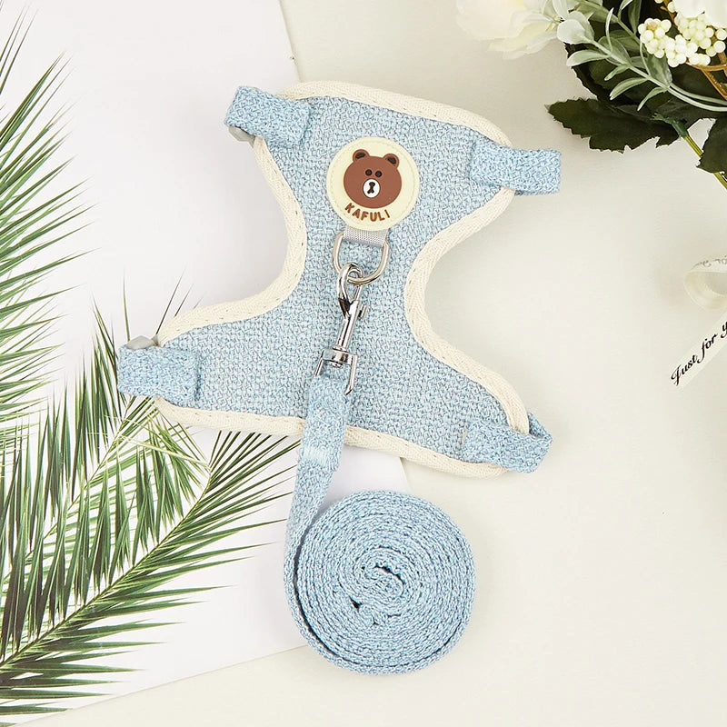 Adjustable Rabbit Harness and Leash Set for Safe Outdoor Walks