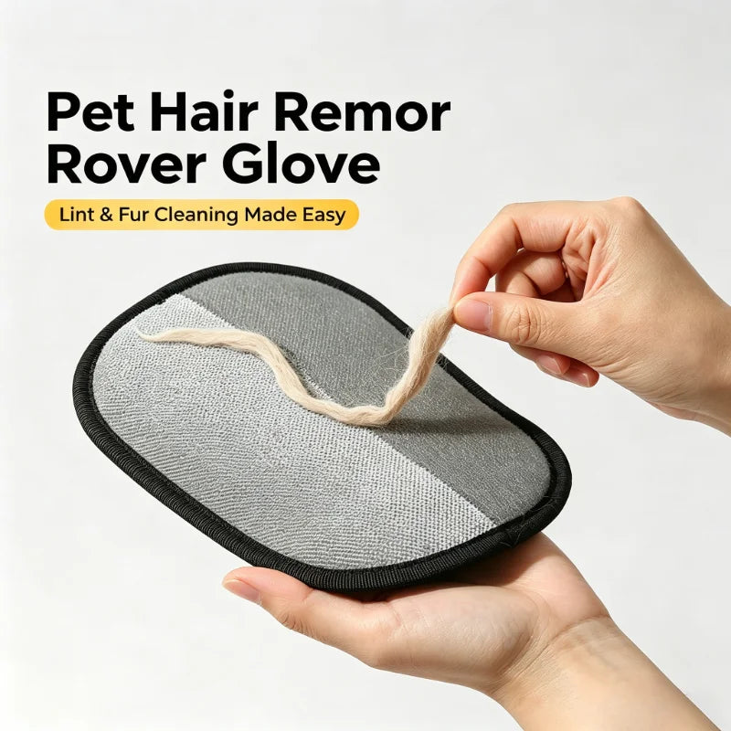 Reusable Pet Hair Remover Brush Glove, Lint Cleaner for Sofa & Clothes