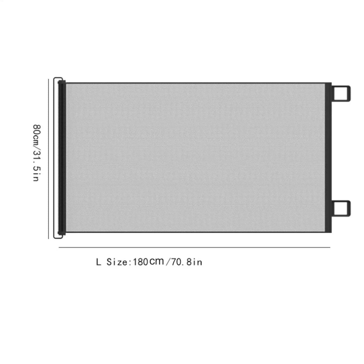 Retractable Mesh Pet Gate for Stairs & Doorways, Indoor Dog Barrier