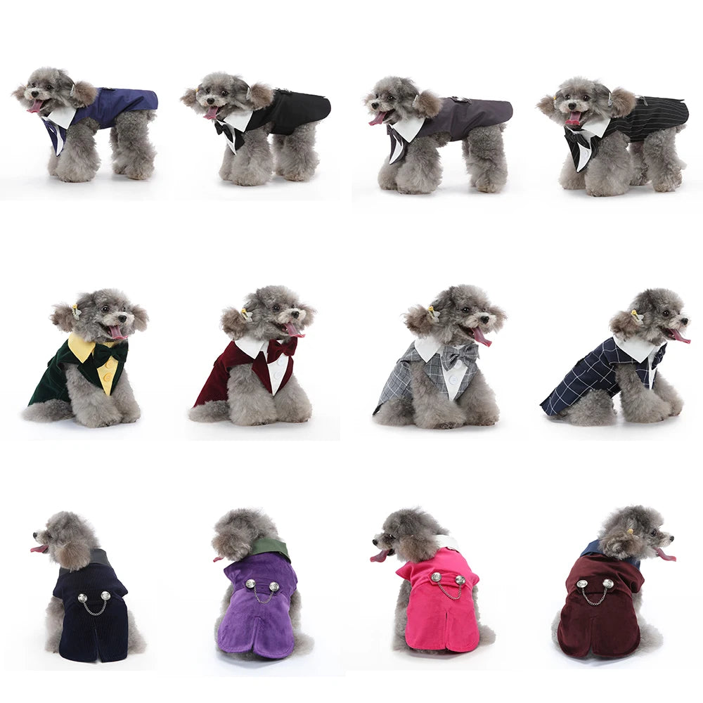 Dog Tuxedo Formal Suit, Christmas & Halloween Party Costume