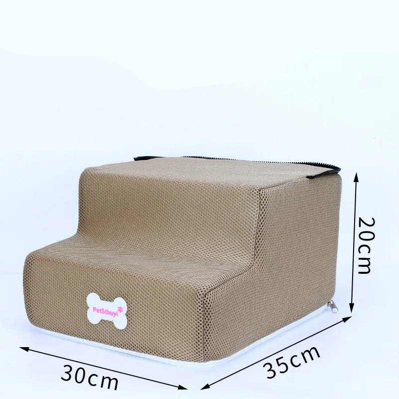 3-Step Anti-Slip Pet Stairs for Small Dogs and Cats to Bed