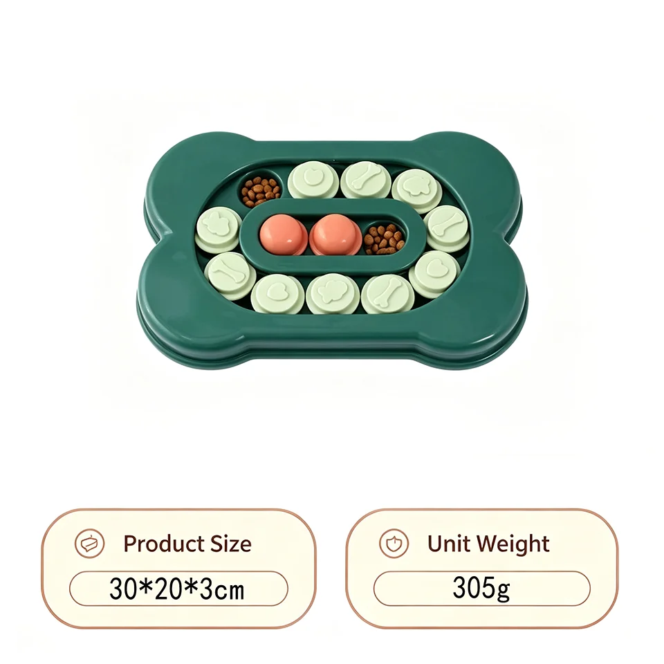 Dog Puzzle Slow Feeder Bowl – Interactive Treat Toy for Dogs & Cats