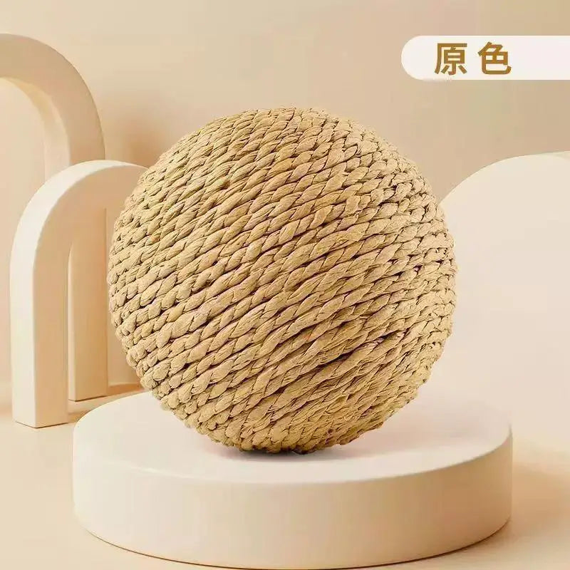 Interactive Sisal Cat Scratching Ball Toy Anti-Bite Teeth Cleaning