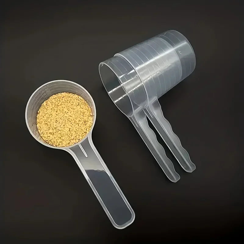 Transparent Pet Food Measuring Scoop with Scale, 100ml Feeding Spoon