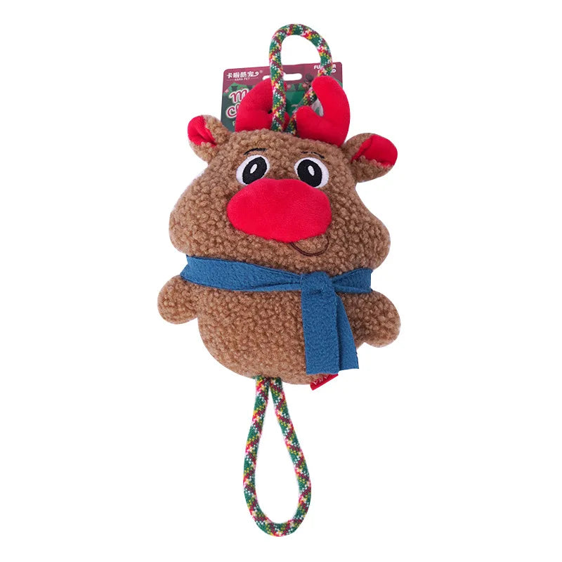 Interactive Christmas Dog Toy Pet Toy Sound Making Chew Proof