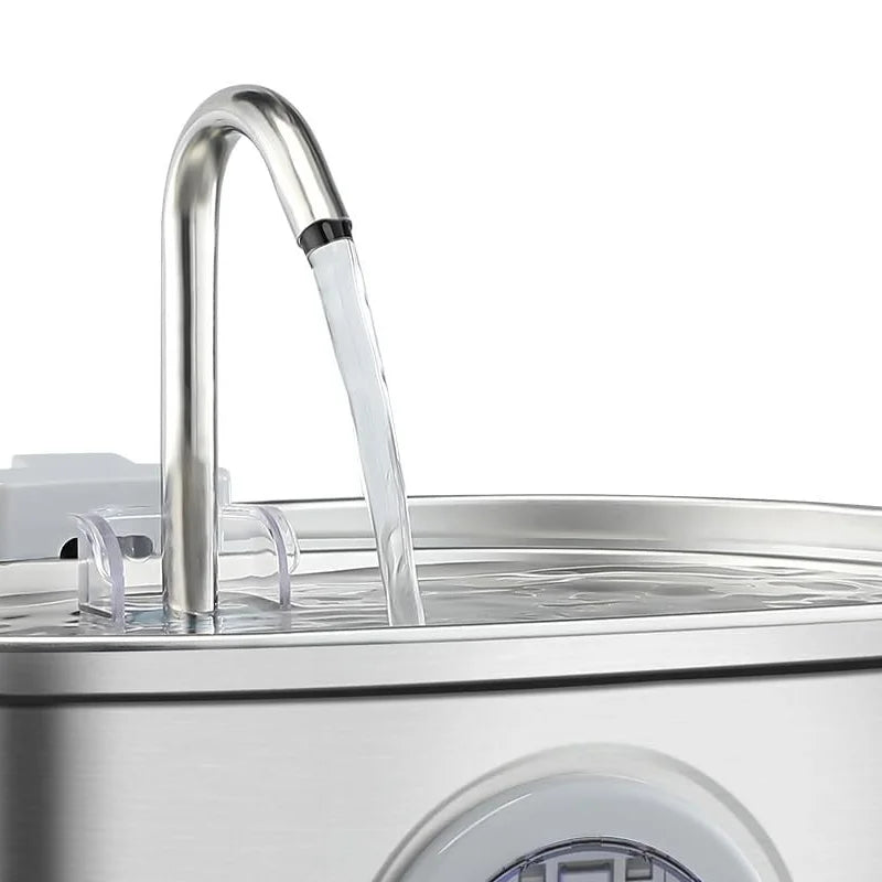 3.2L Stainless Steel Pet Water Fountain with Triple Filter