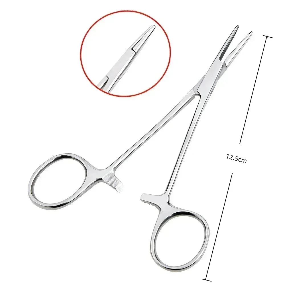 Curved Stainless Steel Pet Hemostat for Ear Hair Removal & Grooming