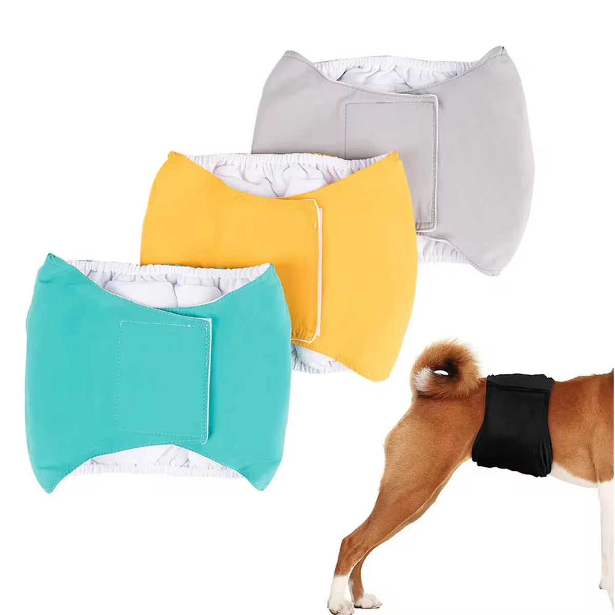 Washable Male Dog Belly Band Diapers, Reusable Wrap for Dogs