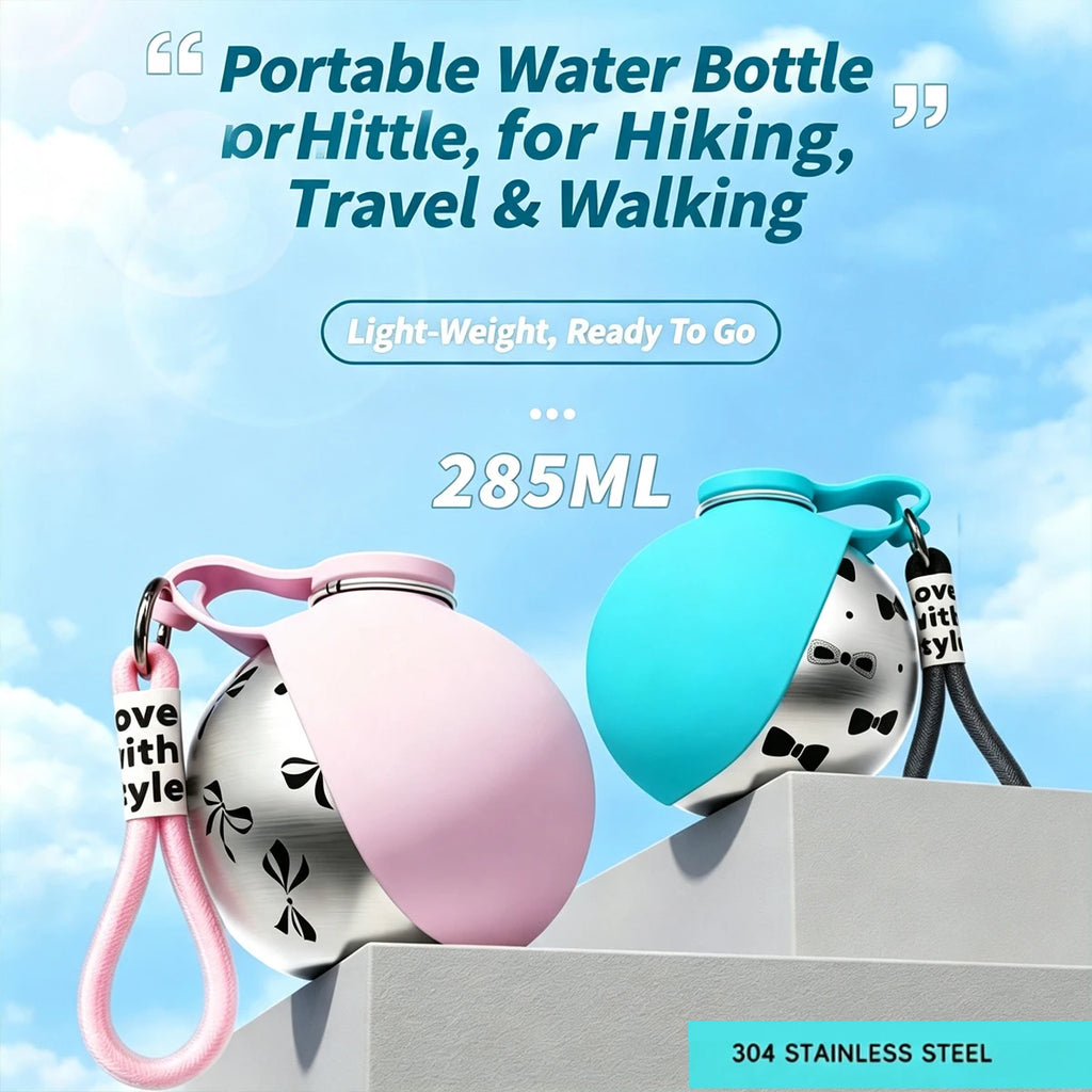 2-in-1 Portable Dog Water Bottle and Bowl for Walks and Travel