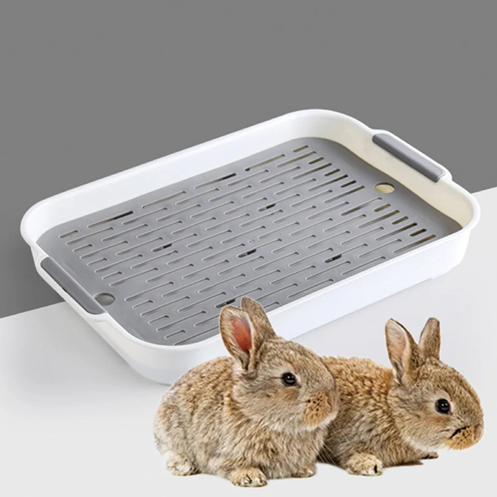 Corner Rabbit Litter Box, Small Pet Toilet Tray for Bunnies & Ferrets