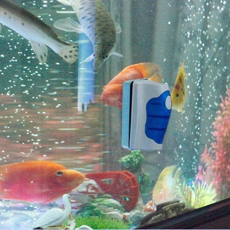 Floating Magnetic Aquarium Glass Cleaner, Algae Scraper Brush for Fish Tanks