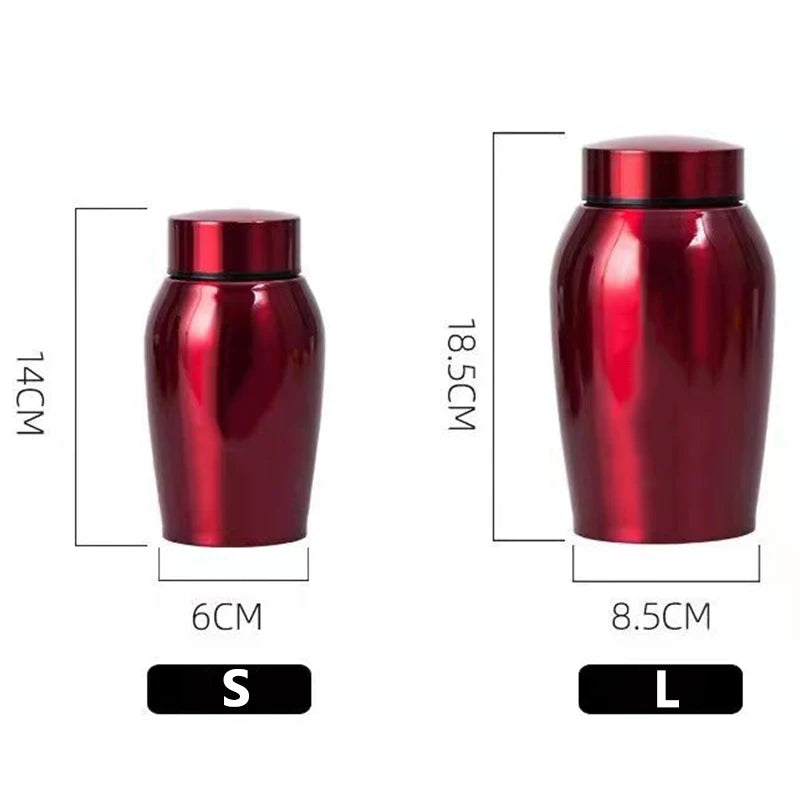 Stainless Steel Pet Cremation Urn Keepsake for Dogs, Cats and Birds