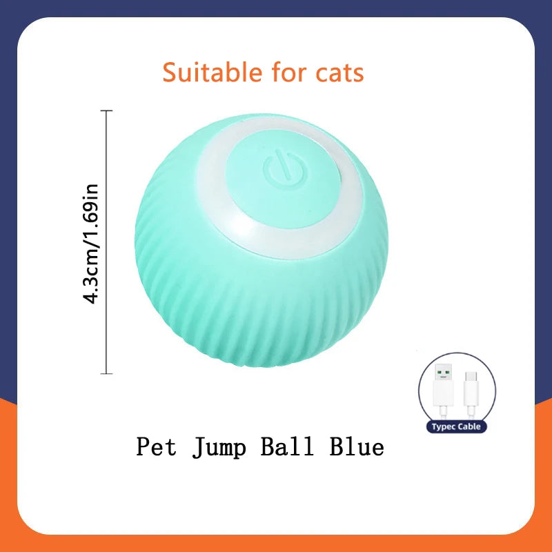 Automatic Moving Bouncing Ball Toy for Dogs, USB Rechargeable Play