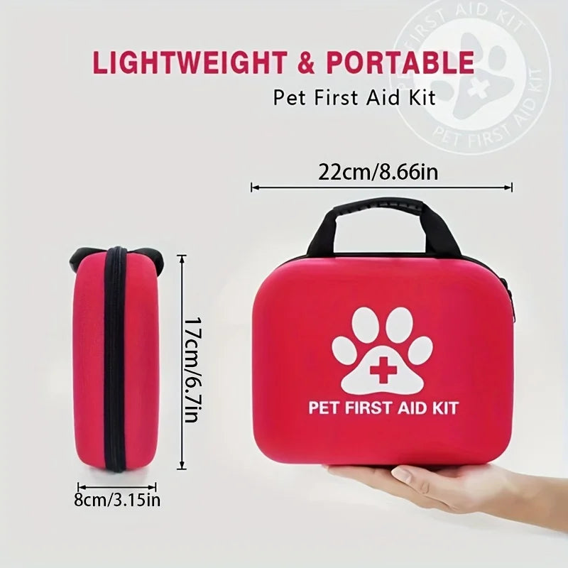 Pet First Aid Kit for Dogs & Cats, Travel and Camping Emergency Set