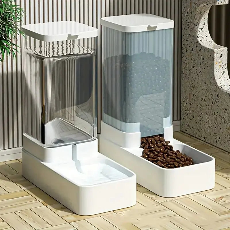 Gravity Pet Food and Water Dispenser Set for Dogs and Cats