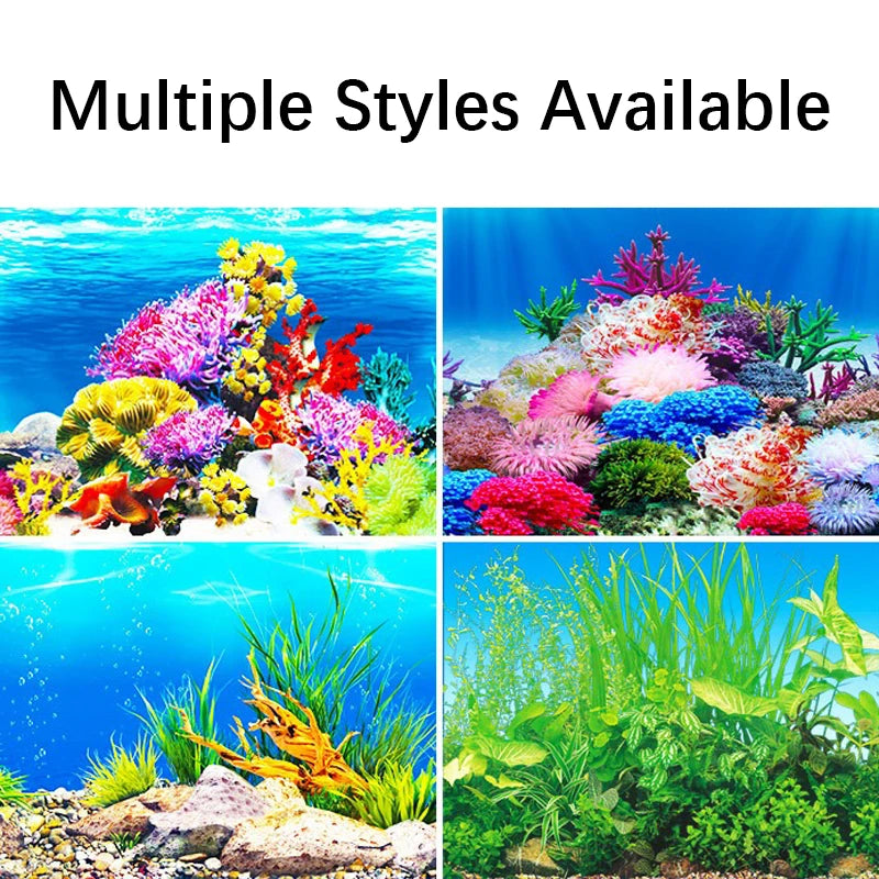 3D HD Aquarium Fish Tank Background Wallpaper Decor