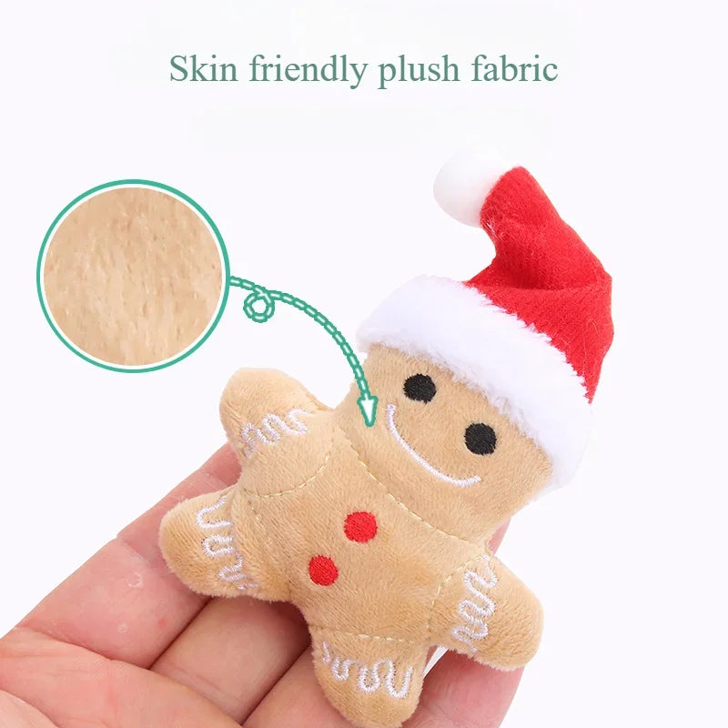 Christmas Gingerbread Man Catnip Toy for Cats