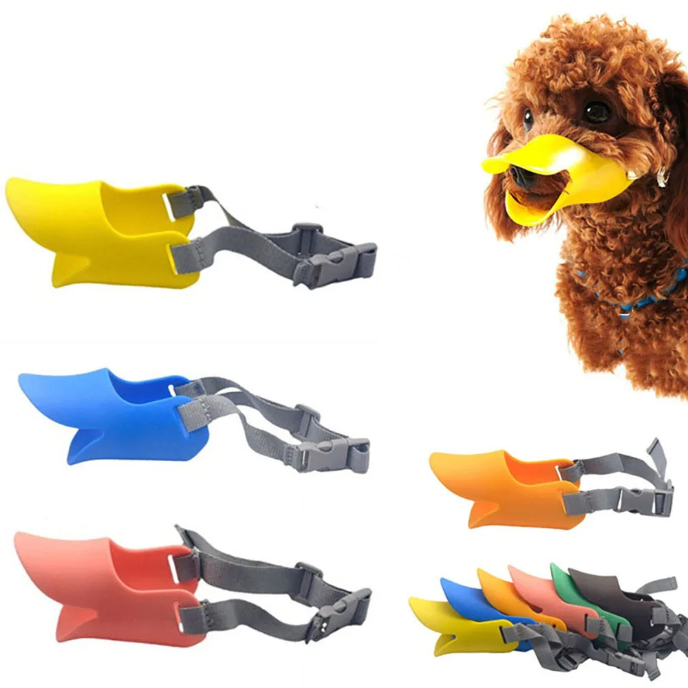 Silicone Duck Mouth Dog Muzzle, Anti-Bite Soft Mask for Dogs