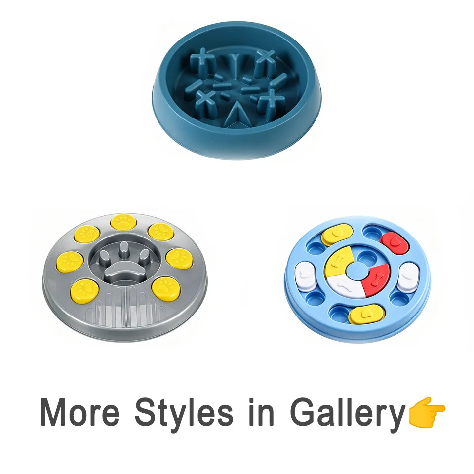 Dog Puzzle Slow Feeder Bowl – Interactive Treat Toy for Dogs & Cats