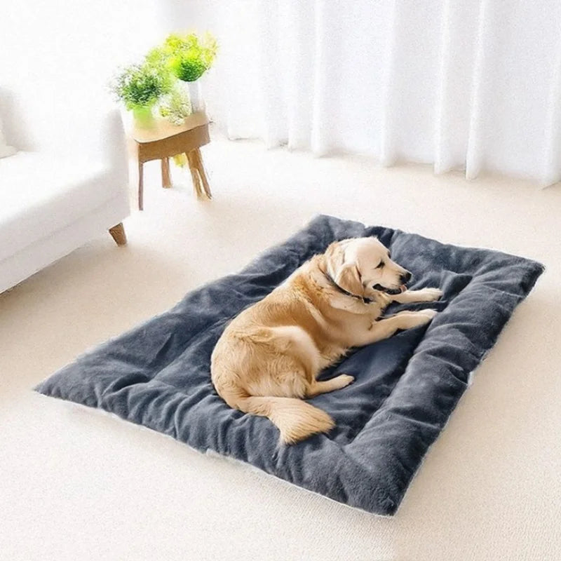 Extra Large Plush Dog Bed Sofa, Thick Washable Crate Mat for Dogs