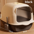 Fully Enclosed Drawer Cat Litter Box with Splash-Proof Anti-Odor Lid