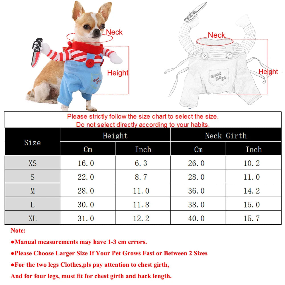 Funny Halloween Dog Costume Jacket for Small, Medium & Large Dogs