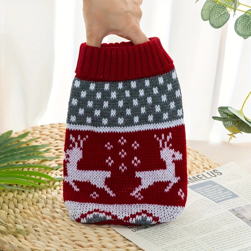 Christmas Knit Sweater for Dogs & Cats, Holiday Pullover