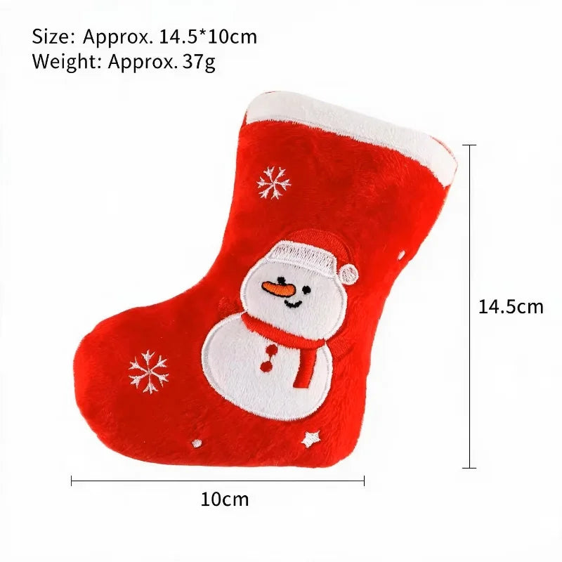 Christmas Squeaky Plush Stocking Dog Toy