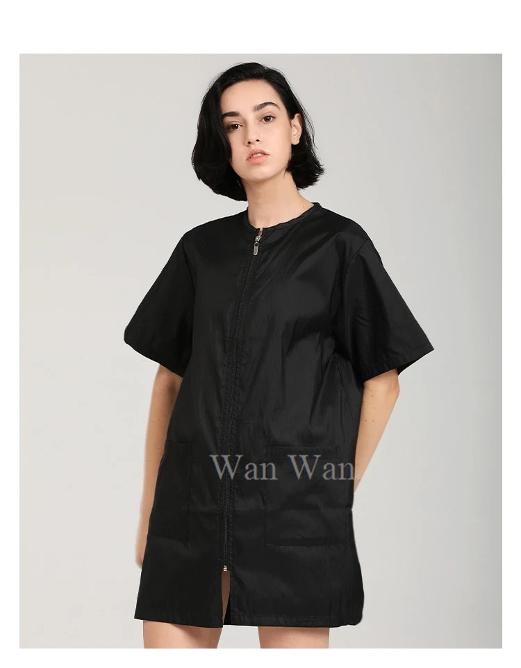 Anti-Hair Pet Grooming Smock, Waterproof Groomer Apron Uniform