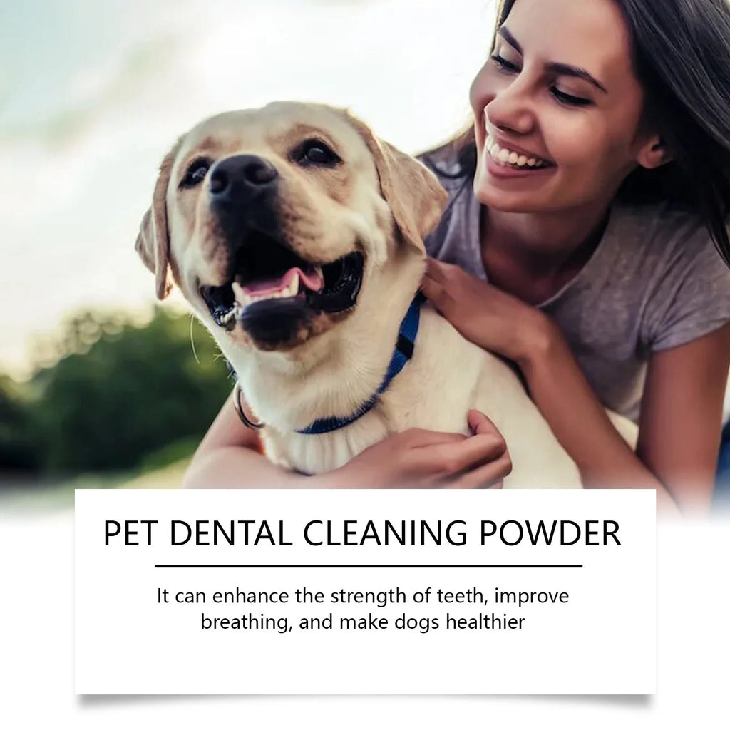 Pet Teeth Cleaning Powder for Dogs and Cats, Tartar & Bad Breath Care
