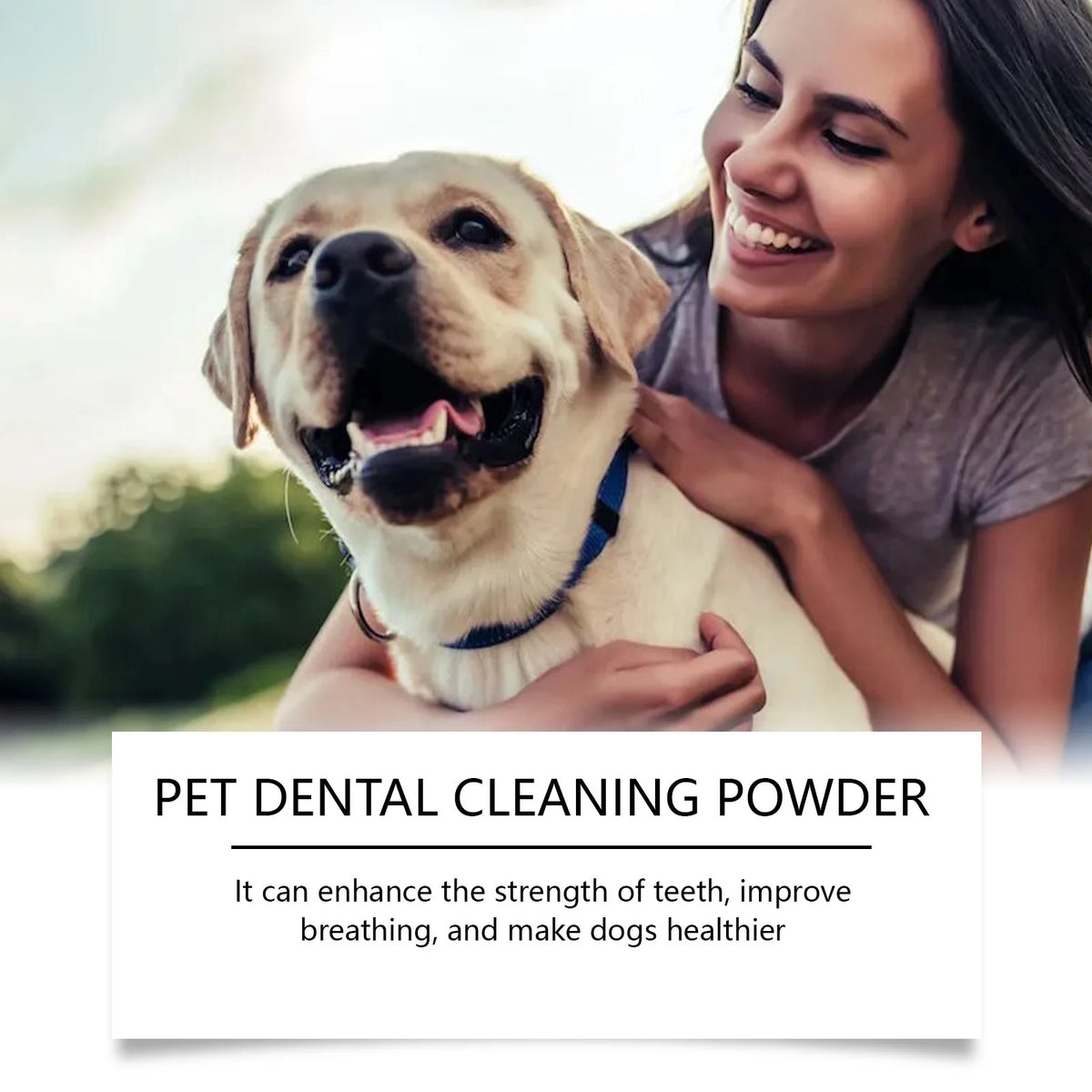 Pet Teeth Cleaning Powder for Dogs and Cats, Tartar & Bad Breath Care