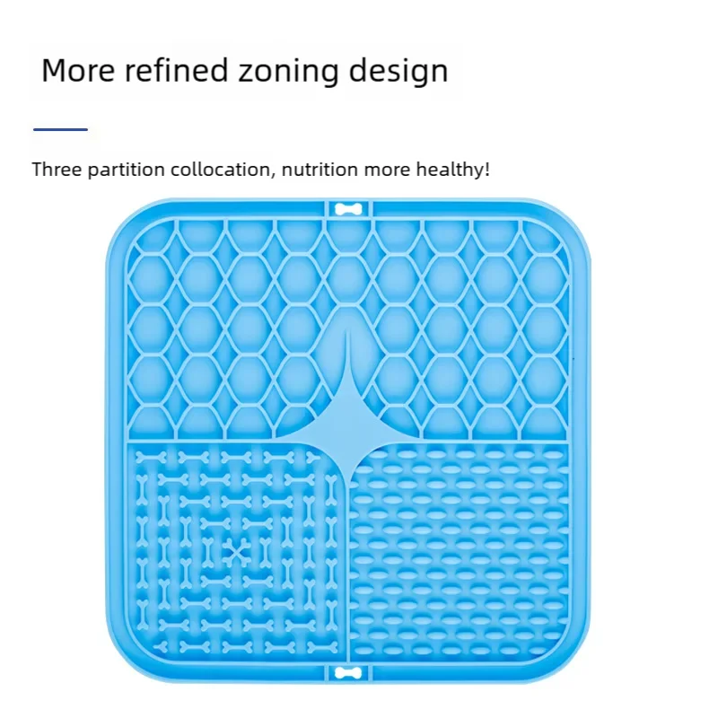Silicone Suction Lick Mat for Dogs, Slow Feeder Bath Distraction Pad
