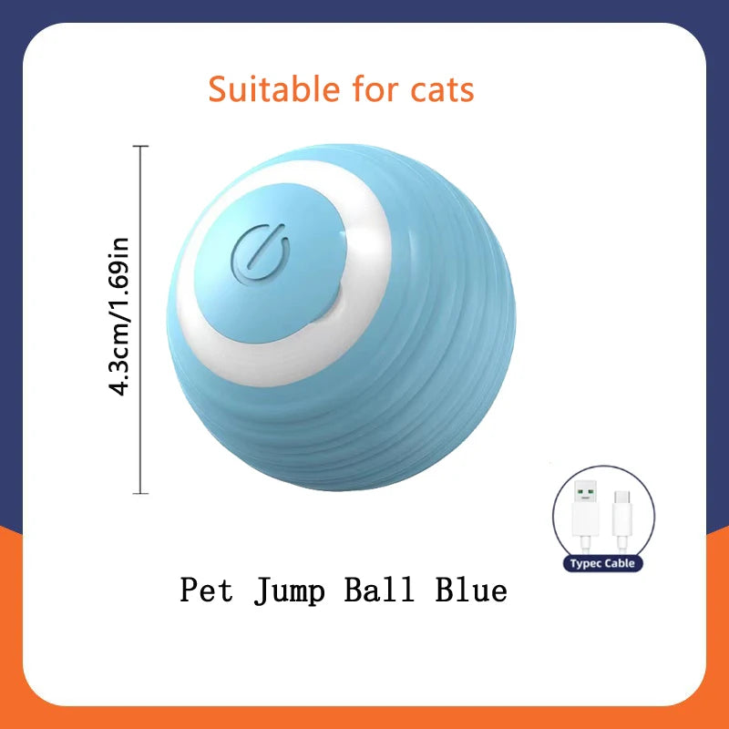 Automatic Moving Bouncing Ball Toy for Dogs, USB Rechargeable Play