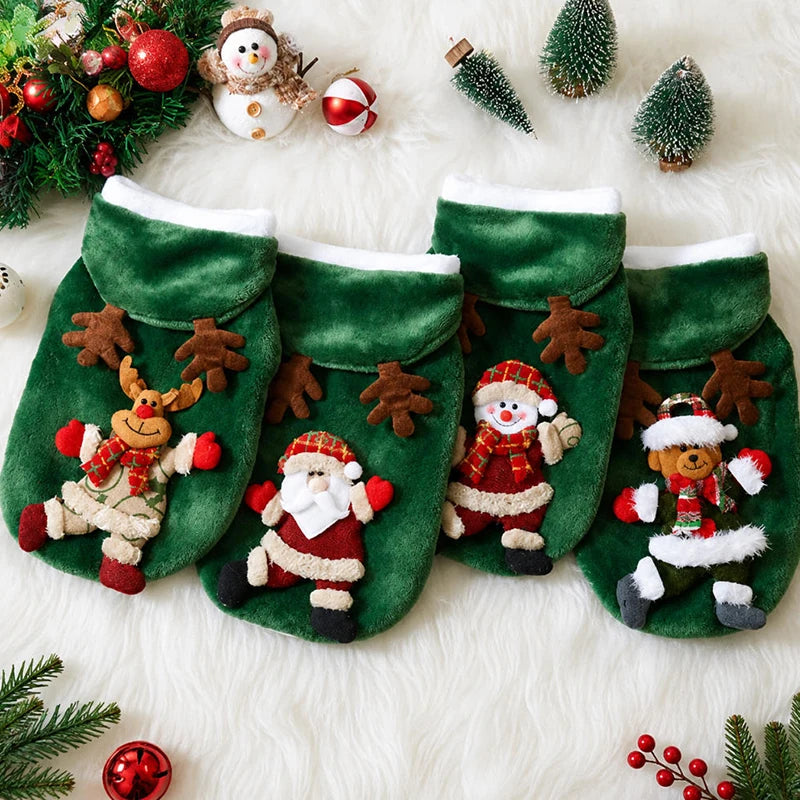 Christmas Flannel Pet Hoodie for Small & Medium Dogs and Cats