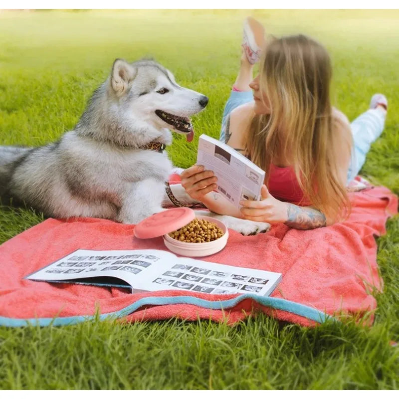 Portable Dog Food Bowl & Snack Box – Outdoor Travel Feeder