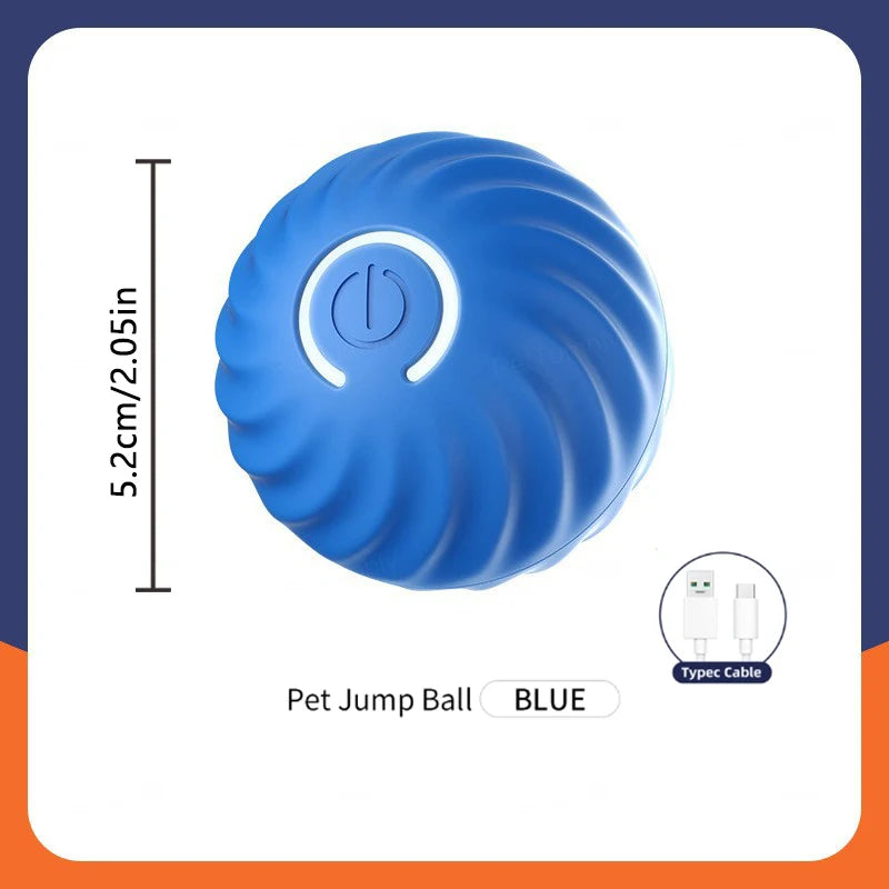 Automatic Moving Bouncing Ball Toy for Dogs, USB Rechargeable Play