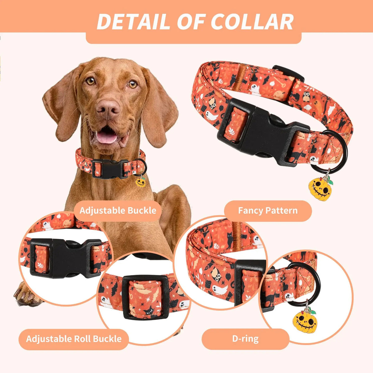 Halloween Pet Neck Ruff Collar, Costume Accessory for Dogs & Cats