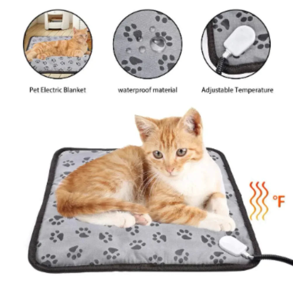 Adjustable Electric Pet Heating Pad, Waterproof Dog & Cat Warming Mat