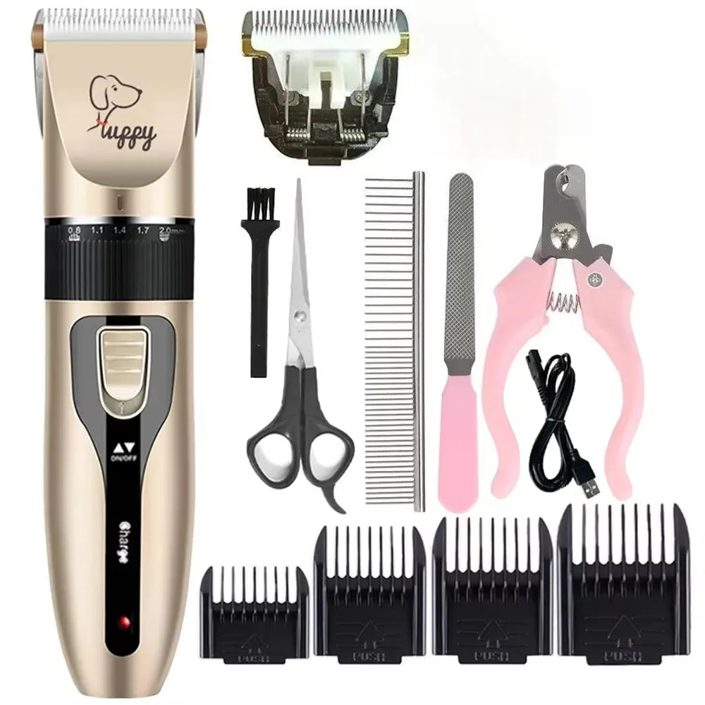 Cordless Pet Hair Clipper Kit for Dogs, Cats & Rabbits, Rechargeable