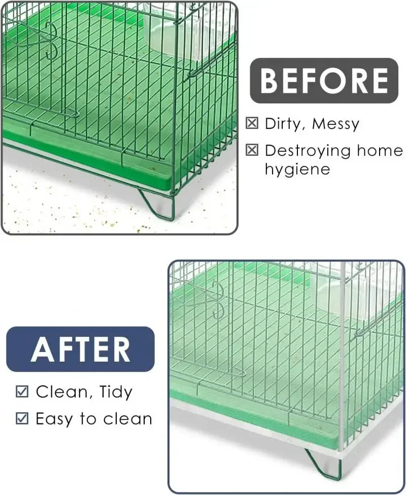 Stretchy Mesh Bird Cage Seed Catcher Skirt, Easy-Clean Cage Guard