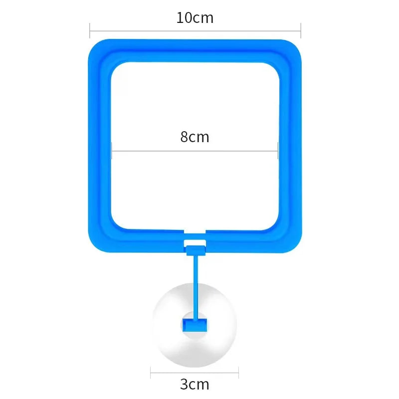 Floating Aquarium Feeding Ring with Suction Cup, Fish Food Feeder Station
