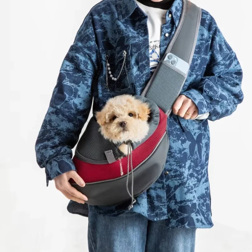 Pet Carrier Sling Bag Mesh Crossbody Shoulder Tote for Cats & Dogs