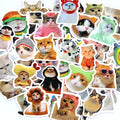 Funny Cat Sticker Pack, Cute Waterproof Decals for Cat Lovers