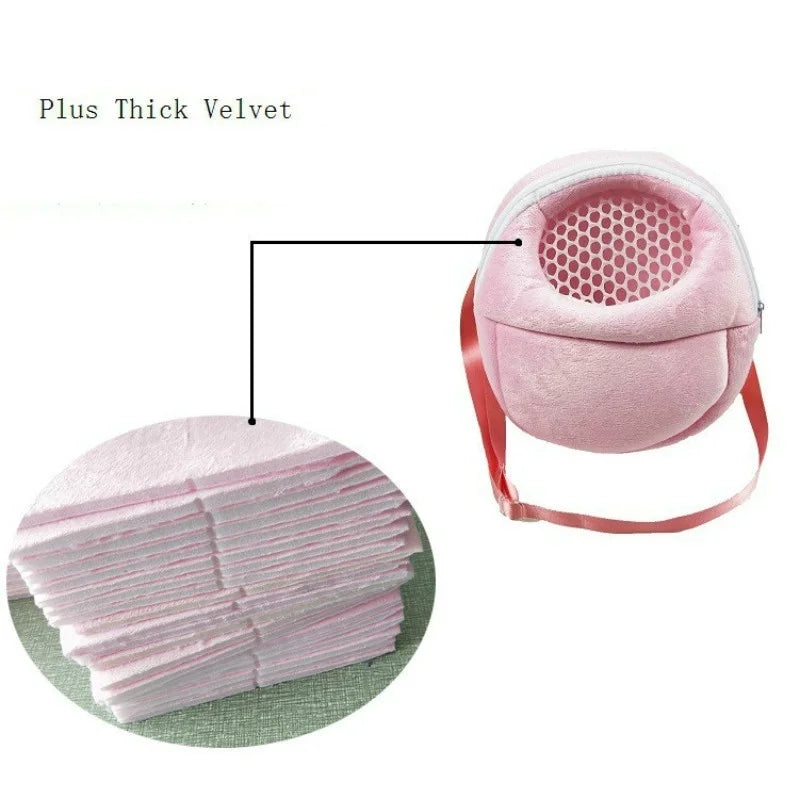 Breathable Small Pet Carrier Pouch for Guinea Pigs, Hamsters & Rats