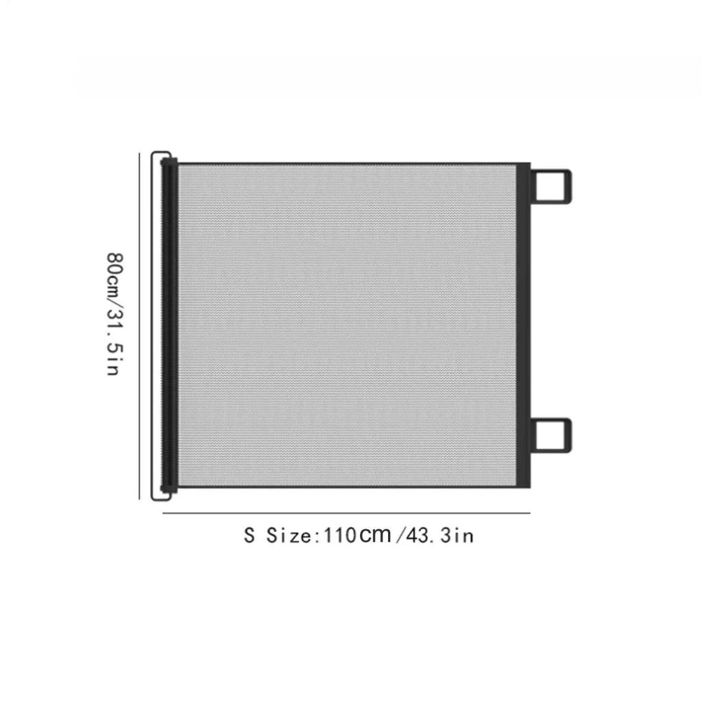 Retractable Mesh Pet Gate for Stairs & Doorways, Indoor Dog Barrier
