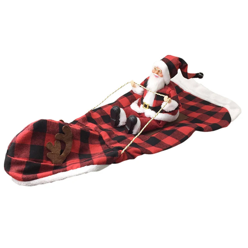 Santa Riding Dog Costume, Christmas Outfit for Dogs & Cats