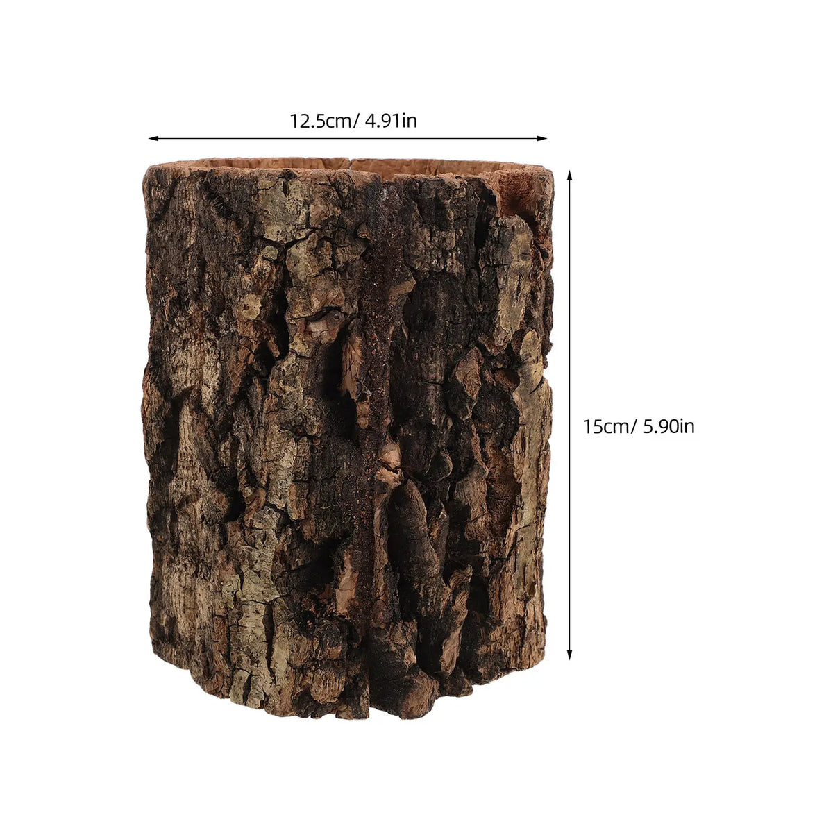 Hollow Tree Trunk Reptile Hideout, Gecko & Lizard Cave Tank Decor