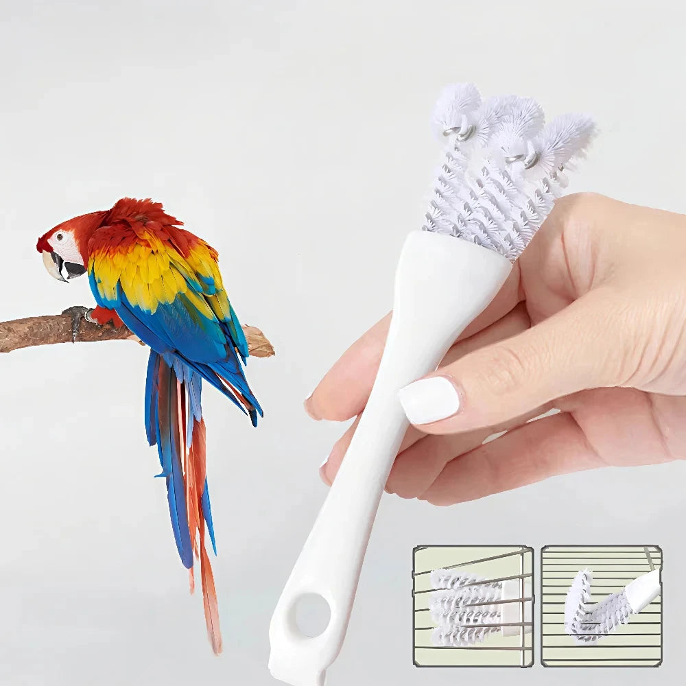 Long-Handle Cage Gap Cleaning Brush for Bird, Hamster & Rabbit Cages