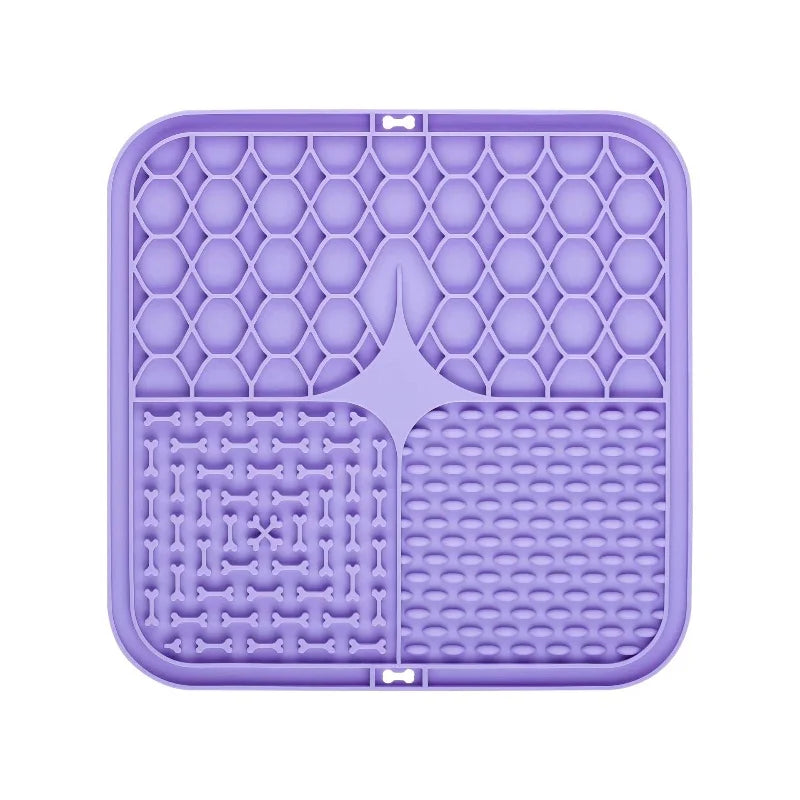 Pet Lick Mat Slow Feeding Plate with Suction, Training Aid