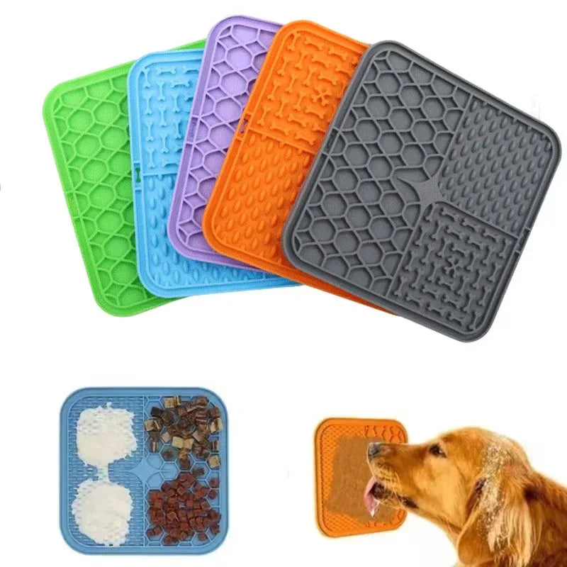 Suction Cup Dog Lick Mat for Bath Time Distraction and Grooming
